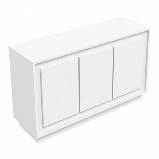 Moderner Mehrzweckschrank mit Stauraum aus weißem Holzwerkstoff