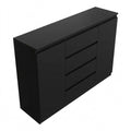 Schwarze Kommode mit 4 Schubladen und 2 Türen, 120 cm, für Wohnzimmer oder Schlafzimmer