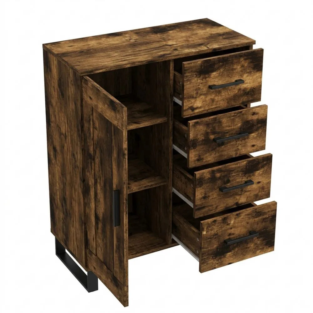 Moderner Sideboard in Räuchereiche für vielseitige Aufbewahrung